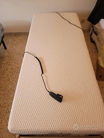 letto con materasso e rete ortopedica motorizzata 