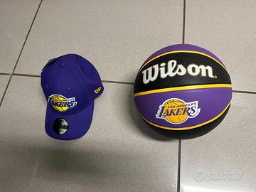 pallone basket + cappello Lakers