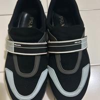 Sneakers Prada originali nere con strap logo