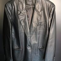 giacca donna in ecopelle nera 