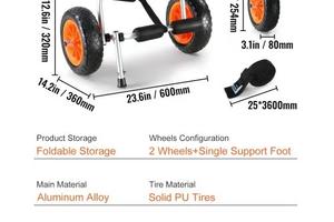 Vevor carrello porta sup kayak canoe