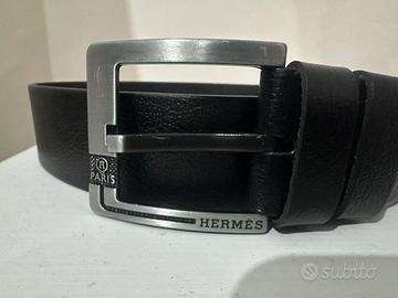 cinta nera uomo Hermes paris da 120 cm