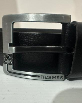 cinta nera uomo Hermes paris da 120 cm