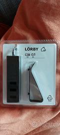 Lorby ikea - Caricabatteria USB con morsetto, nero