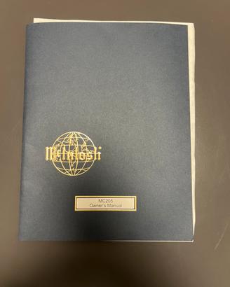 Mc-intosh manuale originale per mc-205