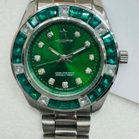 Orologio Hoops quadrnte verde da donna