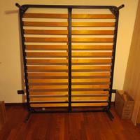 Materasso matrimoniale+rete in doghe