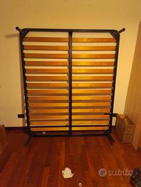 Materasso matrimoniale+rete in doghe