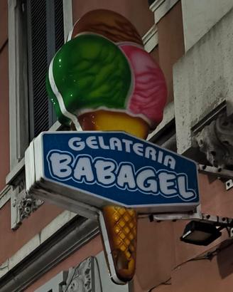 Insegna Gelateria/Bar Luminosa a Led