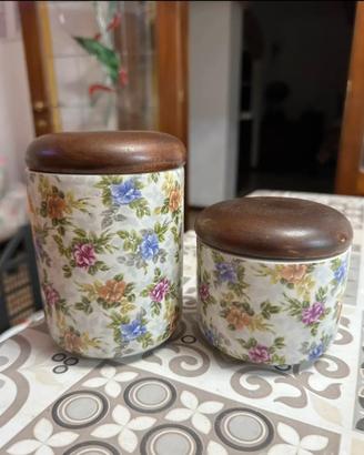 Set 2 Barattoli vintage Ceramica Franco Pozzi