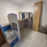 cameretta bambini letto a soppalco