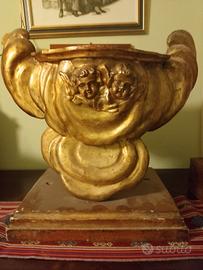 base per statua barocca 1700 Ca dorata mecca