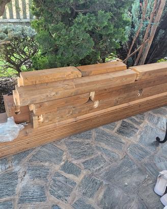 pergola addossata tettoia in legno 