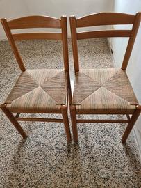 Sedie in legno  5 pezzi