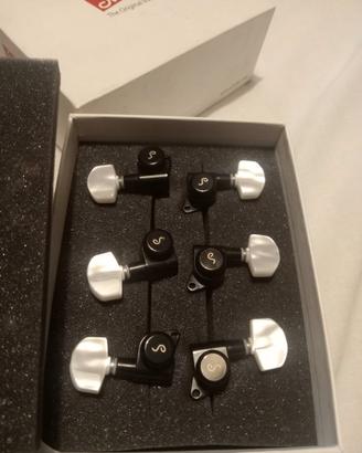 Meccaniche Schaller nero cromato sinistre autobloc