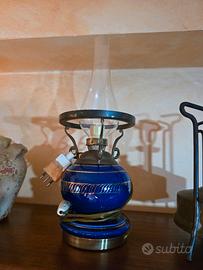 lume in ceramica blu 