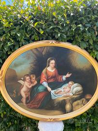 Quadro antico olio su tela
