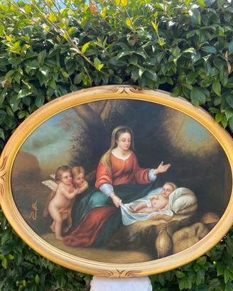 Quadro antico olio su tela