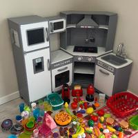 Cucina Angolare per Bambini in Legno con Luci, Suo