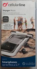 Custodia impermeabile cellulare con cavo cuffie