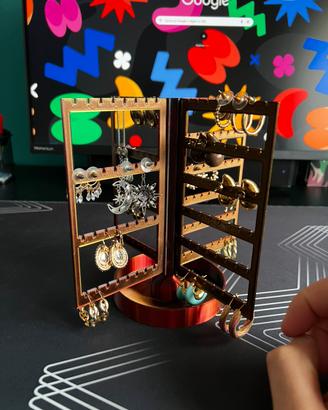 Porta orecchini e bigiotteria girevole 3D