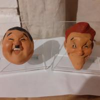 Caricature in ceramica: Olio e Stanlio