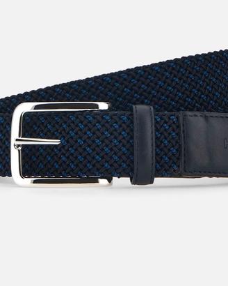 Cintura Hogan in nastro elastico e pelle blu