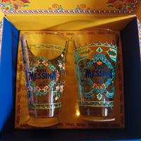 Set 2 bicchieri in vetro colorato Messina