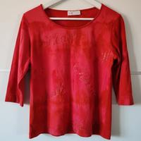 Maglia donna rosso fuoco taglia M