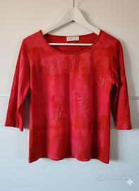 Maglia donna rosso fuoco taglia M