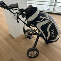 Set di mazze borsa hugo boss e carrello Porsche