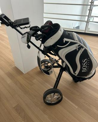 Set di mazze borsa hugo boss e carrello Porsche