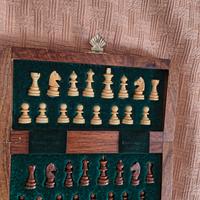 scacchiera portatile magnetica in legno 