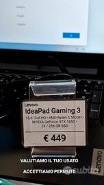 IDEAPAD GAMING 3 da 15.6 pollici