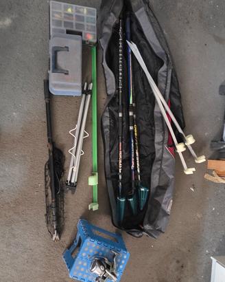 Kit da Pesca Surfcasting/Fondo.Canne + Mulinello