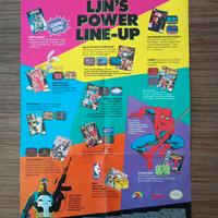 Poster 1990 LJN's Power Line-Up Nintendo