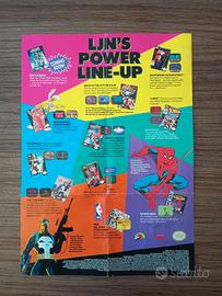 Poster 1990 LJN's Power Line-Up Nintendo