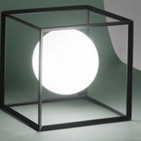 Abat-jour - Lampada nero 15X15 Cubo con gabbia