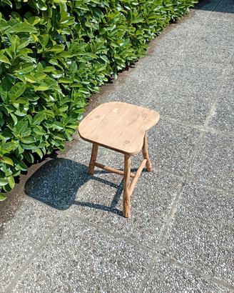 vecchio sgabello per mungere