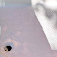 Piatto doccia angolare, in ceramica,cm 80x80x8 Zon