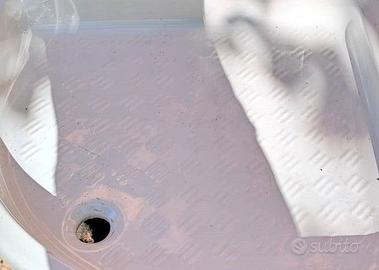 Piatto doccia angolare, in ceramica,cm 80x80x8 Zon