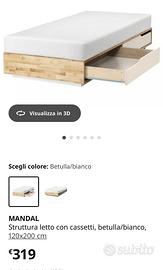 letto ikea mandal una piazza e mezza