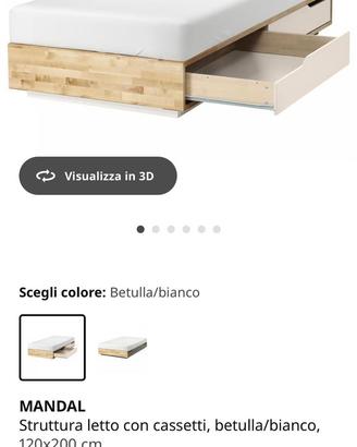 letto ikea mandal una piazza e mezza