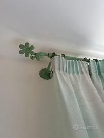 Coppia bastoni per tende in ferro battuto