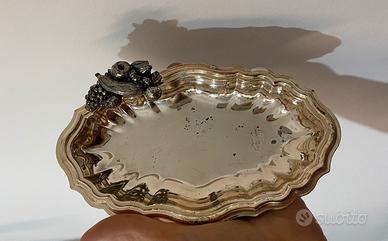 Piattino in argento con cornocopia Fantin vintage