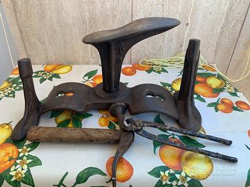 Incudine + forme da calzolaio ferro ghisa anni '30