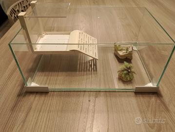 Tartarughiera vetro con isola e accessori 