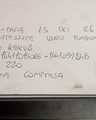 TURBOCOMPRESSORE USATO RENAULT-DACIA 1.5 DCI E6