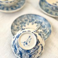 5 Tazze Antiche Albisola XIX sec dipinte a mano