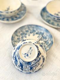 5 Tazze Antiche Albisola XIX sec dipinte a mano